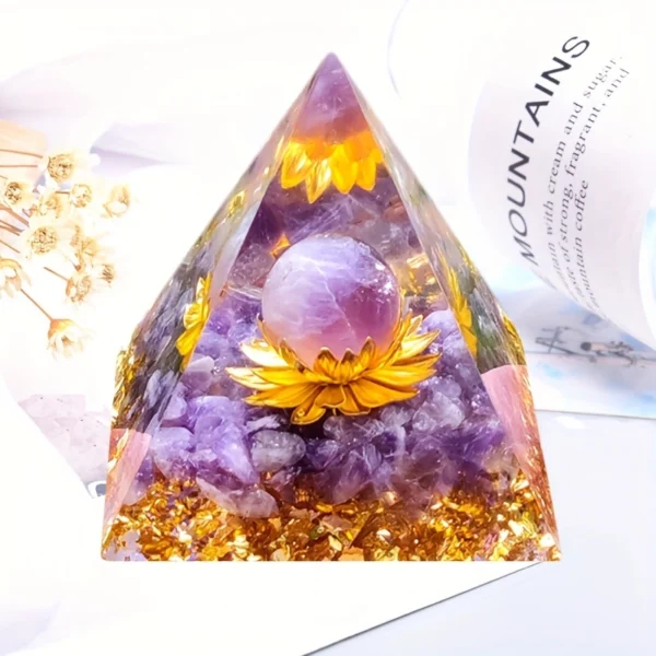 Pyramide Orgonite améthyste