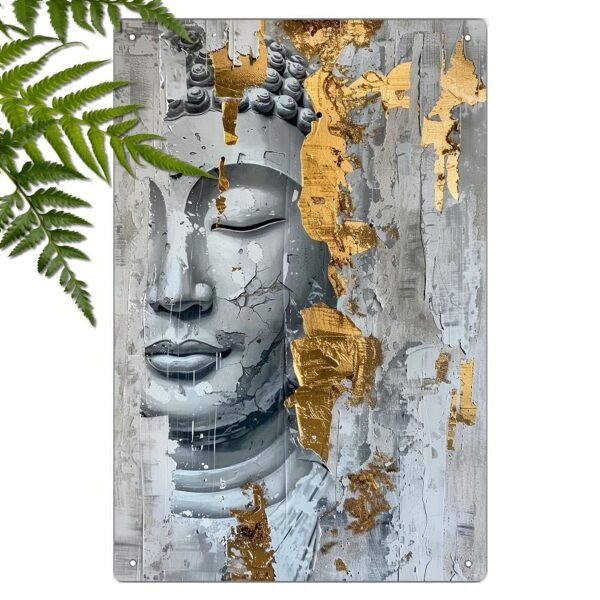 Une œuvre d'art montrant un Bouddha méditatif, avec des détails vibrants et une ambiance zen qui inspire la tranquillité.