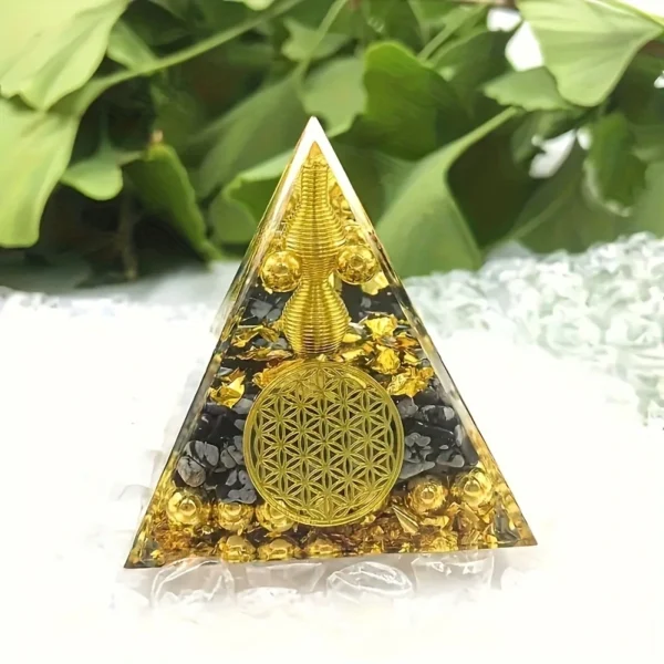 Pyramide Orgonite en Obsidienne