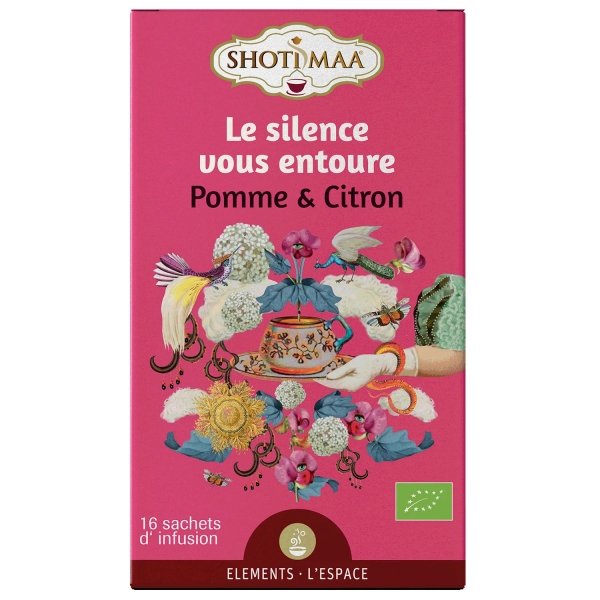 Tisane bio le silence vous entoure pomme et citron