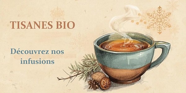 Découvrez notre sélection de tisanes et thés bio
